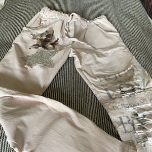 Straight leg cotton pants